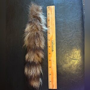 Real Raccoon Fur Tail Accessory